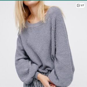 Free People Found My Friend Sweatshirt In Slate